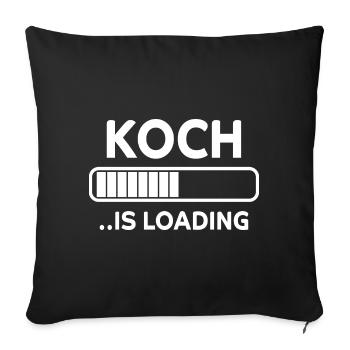 Koch Lustiger Spruch Kochen Küche Beruf Geschenk - Sofakissenbezug 45 x 45 cm - Schwarz - Vorne
