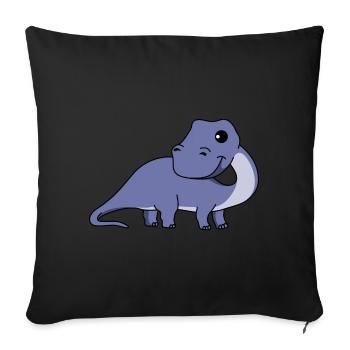 Dinosaurier brontosaurus Comic - Sofakissenbezug 45 x 45 cm - Schwarz - Vorne
