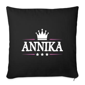 Jennifer - Sofa pillowcase 17,3'' x 17,3'' (45 x 45 cm) - black - Front