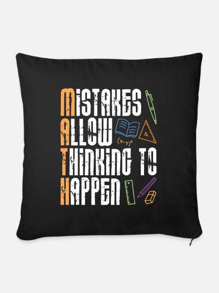 Mathe Schule Mathematik Studium Formel Geschenk - Sofakissenbezug 45 x 45 cm - Schwarz