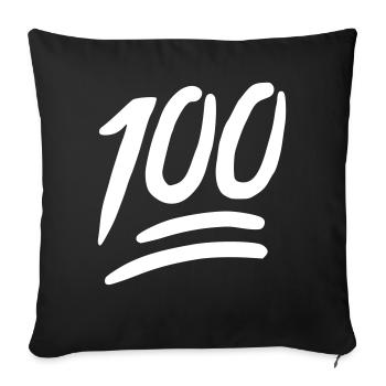 Emoji 100 Croquis blanc - Housse de coussin décorative 45 x 45 cm - noir - Devant