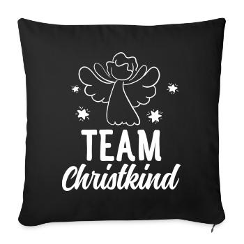Team Christkind - Sofakissenbezug 45 x 45 cm - Schwarz - Vorne