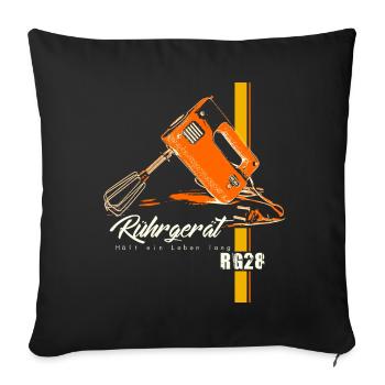 RG28 - Kultmixer der DDR - Retro Ostalgie - Sofakissenbezug 45 x 45 cm - Schwarz - Vorne