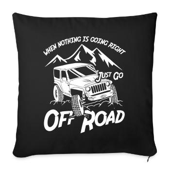 Jeeps de conducteur hors route - Housse de coussin décorative 45 x 45 cm - noir - Devant