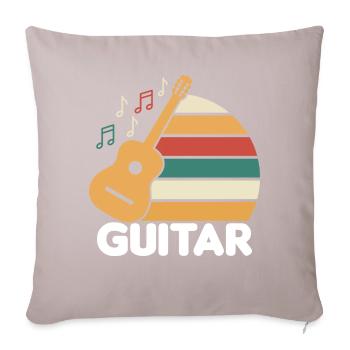 Apprendre à jouer de la guitare - Housse de coussin décorative 45 x 45 cm - taupe clair - Devant