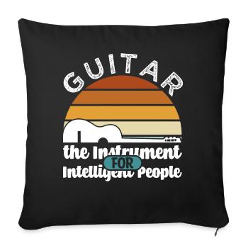 Quote guitar - Sofa pillowcase 17,3'' x 17,3'' (45 x 45 cm) - black - Front