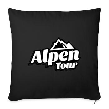 alps tour - Sofa pillowcase 17,3'' x 17,3'' (45 x 45 cm) - black - Front