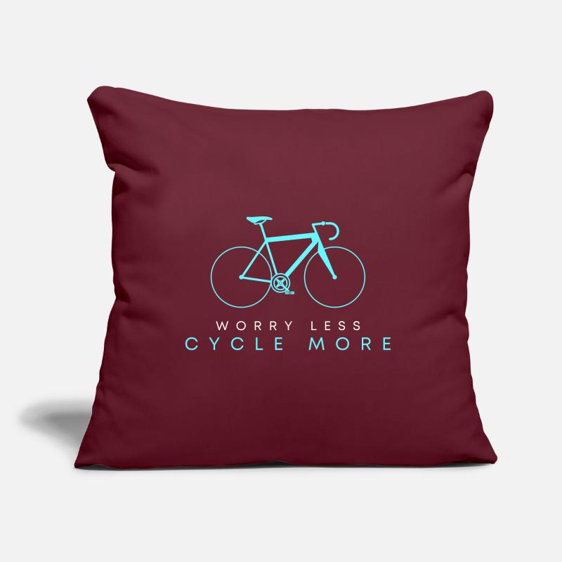 Conception de vélo de route Cyclisme Souci Moins De cycle Plus Housse de coussin décorative 45 x 45 cm