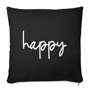 Content - Housse de coussin décorative 45 x 45 cm - noir - Devant