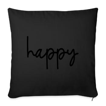 Content - Housse de coussin décorative 45 x 45 cm - noir - Devant