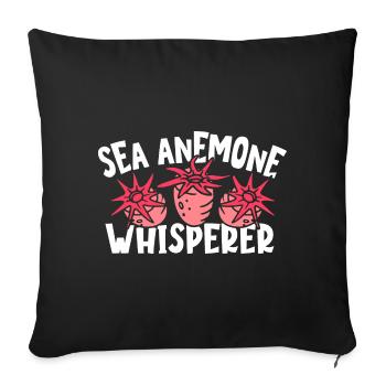 Sea Anemones Gift - Sofa pillowcase 17,3'' x 17,3'' (45 x 45 cm) - black - Front