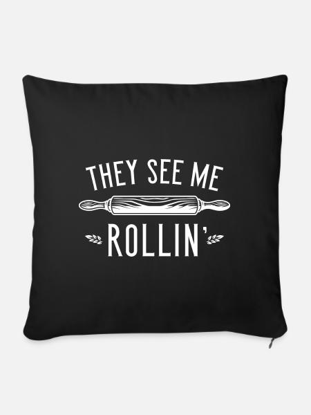 They See Me Rollin' - Sofakissenbezug 45 x 45 cm - Schwarz