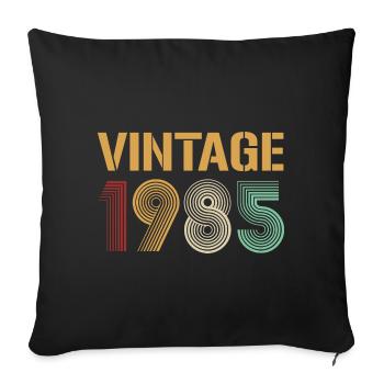 Belle Vintage 1985 Anniversaire Design - Housse de coussin décorative 45 x 45 cm - noir - Devant