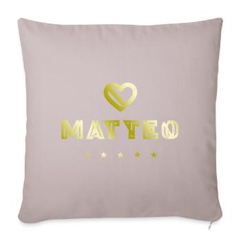 Matteo Herz - Housse de coussin décorative 45 x 45 cm - taupe clair - Devant
