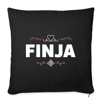 Jennifer - Sofa pillowcase 17,3'' x 17,3'' (45 x 45 cm) - black - Front