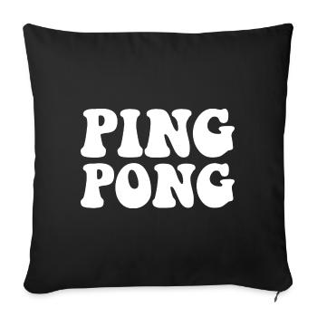 Ping Pong outfit with table tennis bat - Sofa pillowcase 17,3'' x 17,3'' (45 x 45 cm) - black - Front