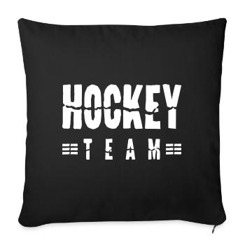 Équipe de hockey - Housse de coussin décorative 45 x 45 cm - noir - Devant