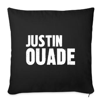 justin ouade - Housse de coussin décorative 45 x 45 cm - noir - Devant