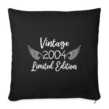 Birthday 2004 Birthday Born in 2004 Year - Sofa pillowcase 17,3'' x 17,3'' (45 x 45 cm) - black - Front