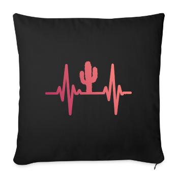 Cactus Cacti Desert Plant - Sofa pillowcase 17,3'' x 17,3'' (45 x 45 cm) - black - Front