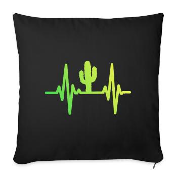 Cactus Cacti Desert Plant - Sofa pillowcase 17,3'' x 17,3'' (45 x 45 cm) - black - Front