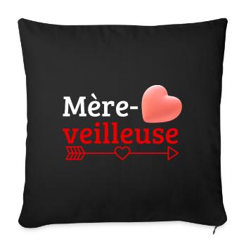 Mère-veilleuse - Housse de coussin décorative 45 x 45 cm - noir - Devant