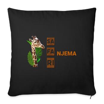 SA FA RI NJEMA - Housse de coussin décorative 45 x 45 cm - noir - Devant