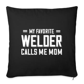 Welder outfit for welders - Sofa pillowcase 17,3'' x 17,3'' (45 x 45 cm) - black - Front