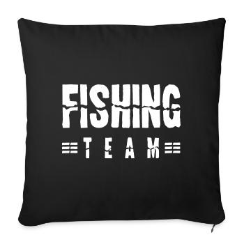 Équipe de pêche - Housse de coussin décorative 45 x 45 cm - noir - Devant