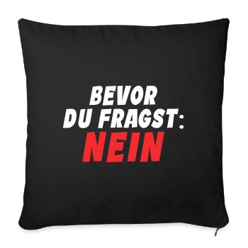 Klarer Durchblick - Sofakissenbezug 45 x 45 cm - Schwarz - Vorne