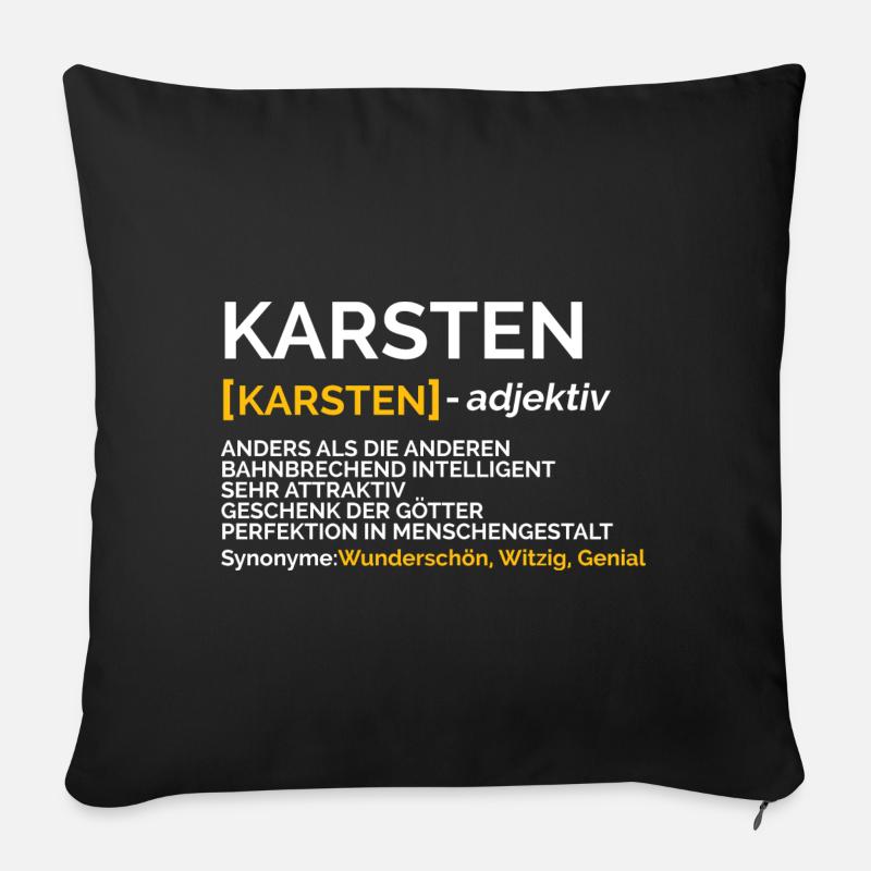 Karsten - Sofakissenbezug 45 x 45 cm - Schwarz