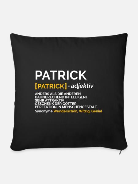 Patrick - Sofakissenbezug 45 x 45 cm - Schwarz