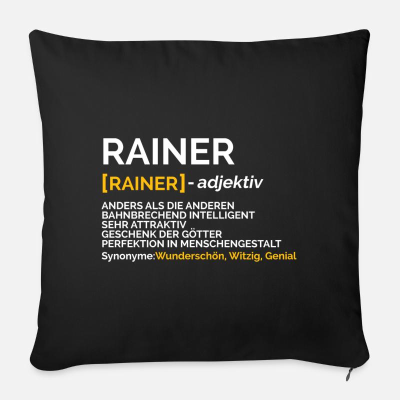 Rainer - Sofakissenbezug 45 x 45 cm - Schwarz