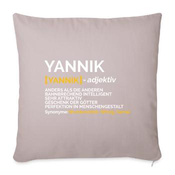 Yannik - Sofa pillowcase 17,3'' x 17,3'' (45 x 45 cm) - light taupe - Front