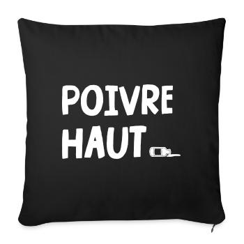 poivre haut - Housse de coussin décorative 45 x 45 cm - noir - Devant