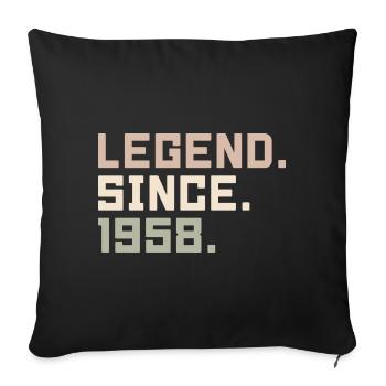 Les légendes sont nées en 1958 Idées cadeaux en 1958 - Housse de coussin décorative 45 x 45 cm - noir - Devant