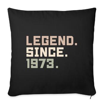 Les légendes sont nées en 1973 Idées cadeaux 1973 - Housse de coussin décorative 45 x 45 cm - noir - Devant