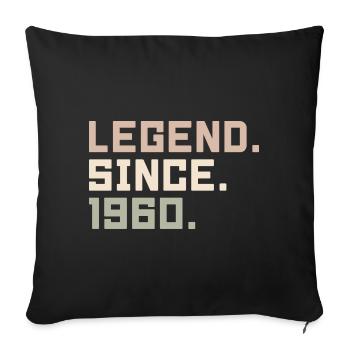 Legenden wurden im 1960 geboren Geschenkideen 1960 - Sofakissenbezug 45 x 45 cm - Schwarz - Vorne