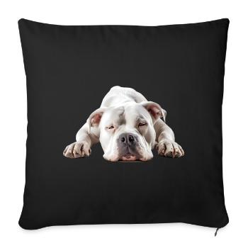 Dogo Argentino - Sofa pillowcase 17,3'' x 17,3'' (45 x 45 cm) - black - Front