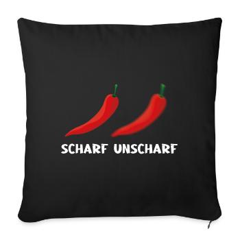 Scharf und unscharf, Fotografen Design witzig. - Sofakissenbezug 45 x 45 cm - Schwarz - Vorne
