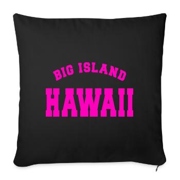 BIG ISLAND HAWAII KONA TRIATHOLN TRIATHLÈTE ROSE - Housse de coussin décorative 45 x 45 cm - noir - Devant