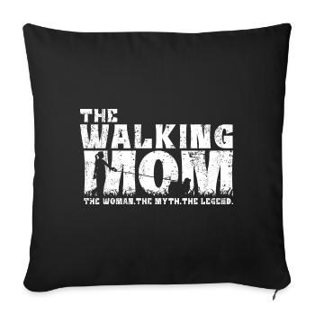 Épagneul tibétain Maman Maman Maîtresse Chien Mama - Housse de coussin décorative 45 x 45 cm - noir - Devant