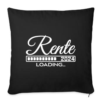Rente 2024 Loading - Sofakissenbezug 45 x 45 cm - Schwarz - Vorne