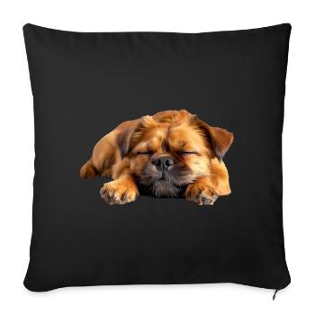 Brussels Griffon - Sofa pillowcase 17,3'' x 17,3'' (45 x 45 cm) - black - Front