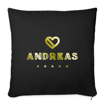 Andreas Herz - Sofa pillowcase 17,3'' x 17,3'' (45 x 45 cm) - black - Front