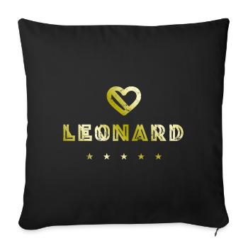 Leonard Herz - Sofa pillowcase 17,3'' x 17,3'' (45 x 45 cm) - black - Front