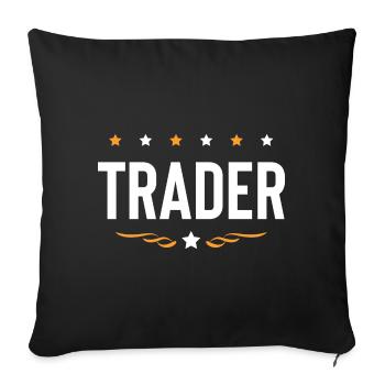 Trader Beruf - Sofakissenbezug 45 x 45 cm - Schwarz - Vorne