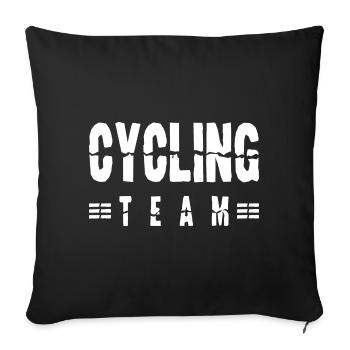Cycling Team - Sofa pillowcase 17,3'' x 17,3'' (45 x 45 cm) - black - Front