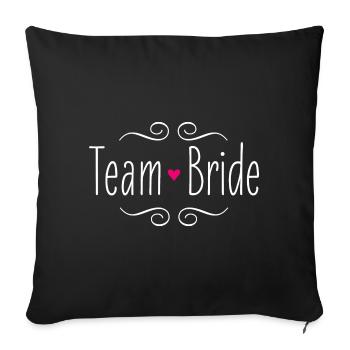 Team Bride Bride Pink Heart Wedding Wedding Party - Sofa pillowcase 17,3'' x 17,3'' (45 x 45 cm) - black - Front