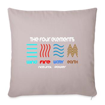 Le design des 4 éléments - Housse de coussin décorative 45 x 45 cm - taupe clair - Devant
